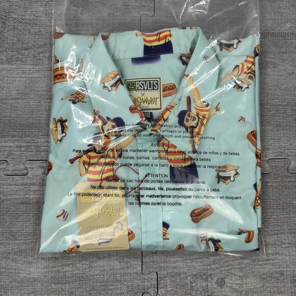 RSVLTS The Sandlot The Great Hambino Shirt Mens 3XL XXXL Short Sleeve Preppy AOP - Picture 10 of 12